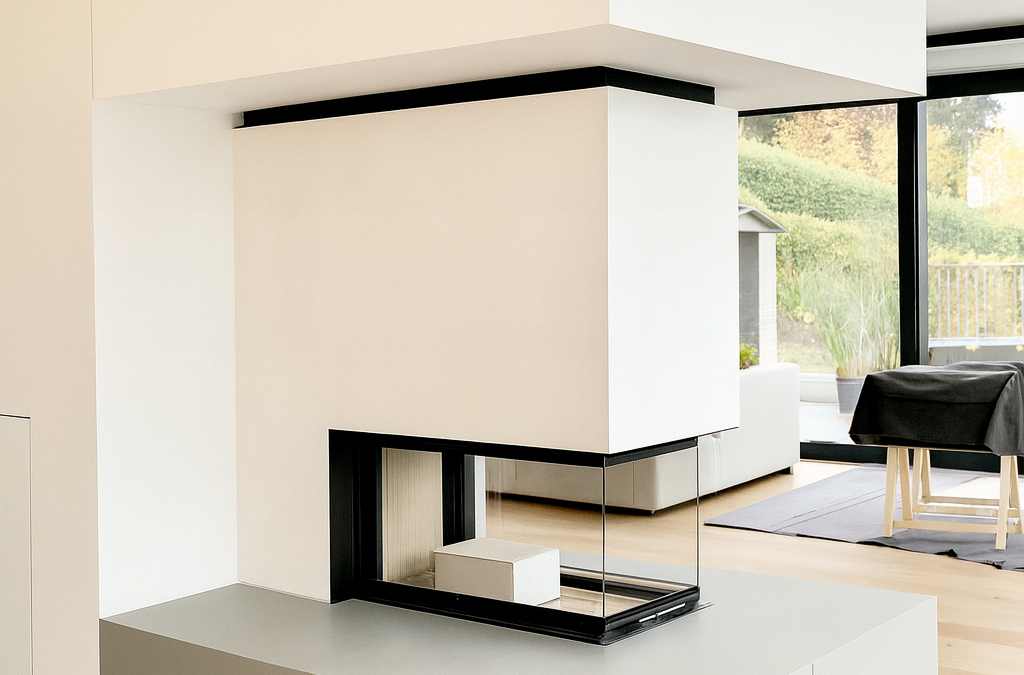 Moderner Panoramakamin – Feuerdesign mit Architekturwirkung