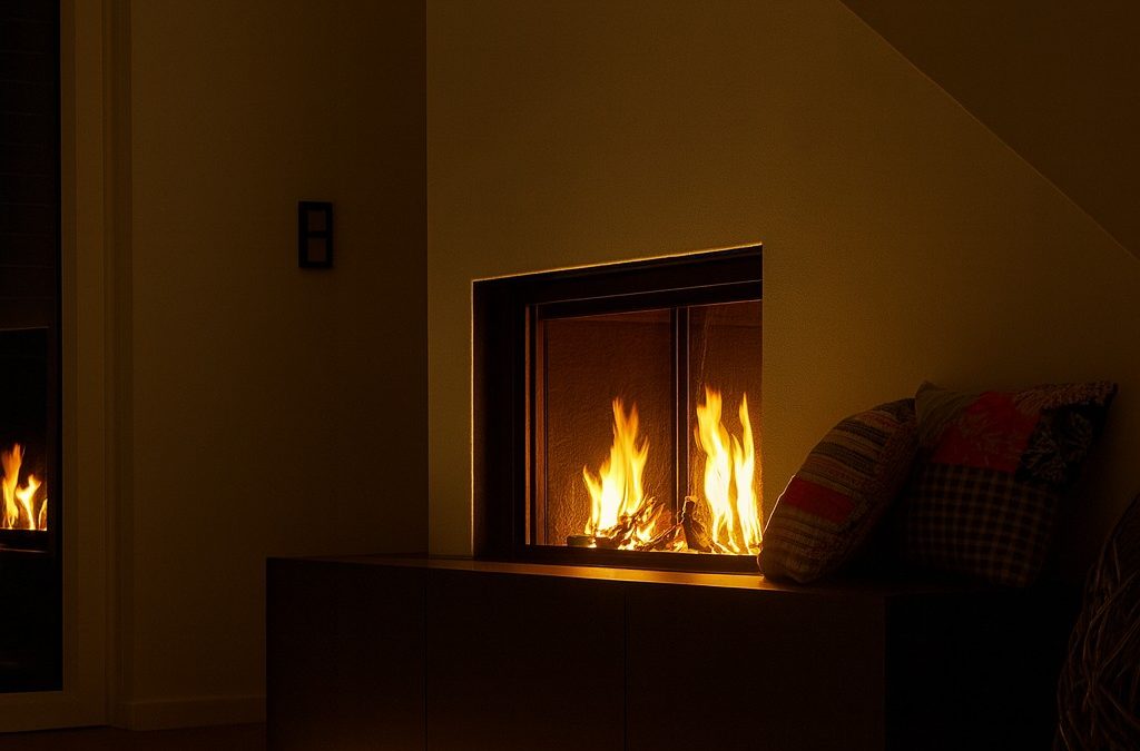 Kamin unter der Treppe