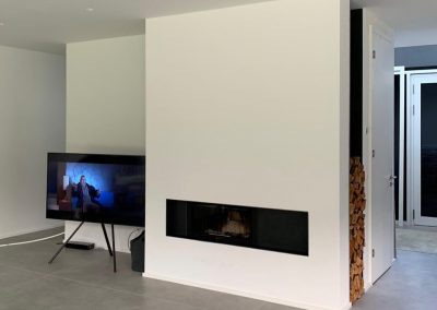 Kamin mit Panoramafenster