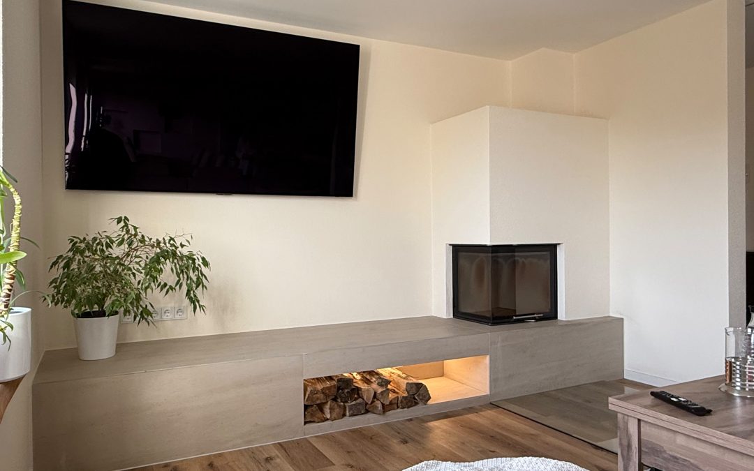 Kamin-TV-Kombination