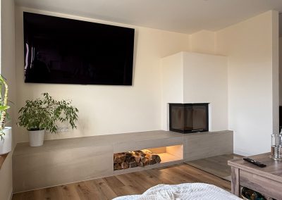 Kamin-TV-Kombination