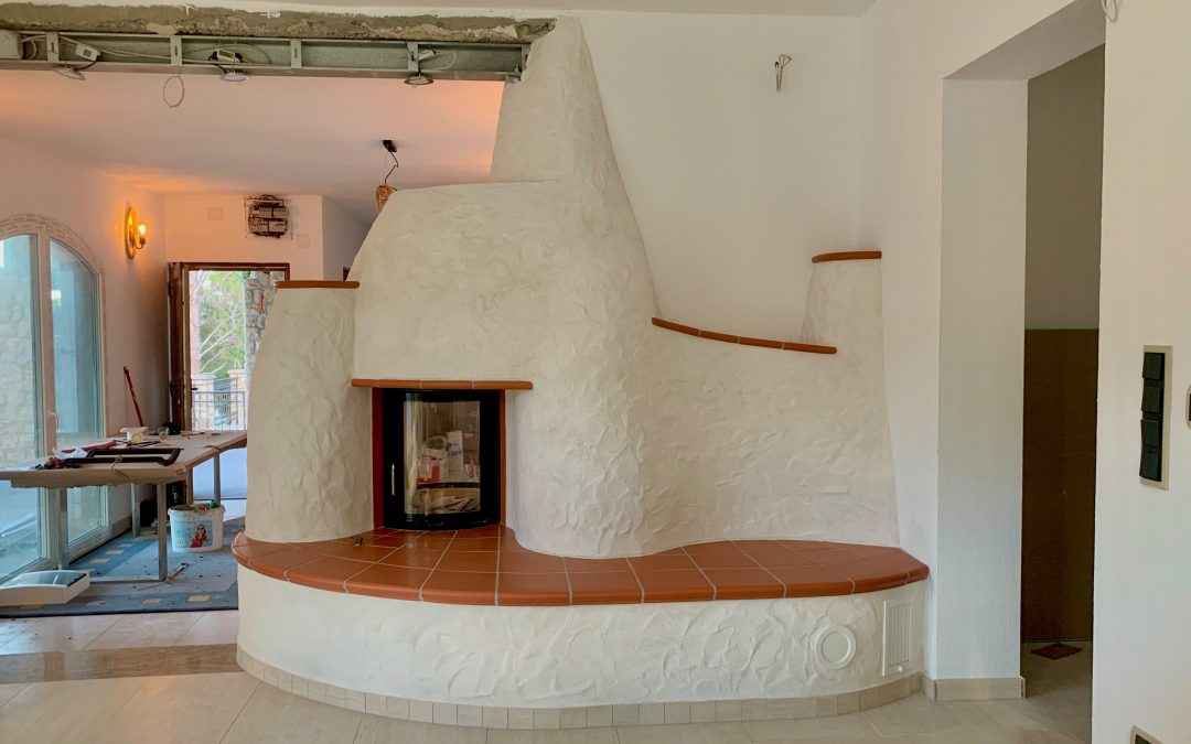 Freiform-Kachelofen, Landhausstil
